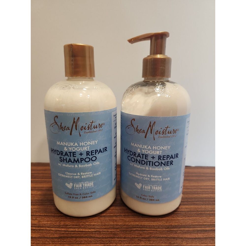 SheaMoisture Hydrate & Repair Shampoo & Conditioner Cleanse & Restore 13oz each